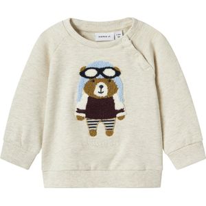 Sweater - Motiefprint - Sweatstof - Geribbelde Kraag - Lange Mouwen