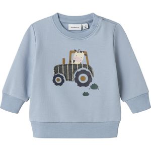 Name It - NbmLedemaat - Sweatshirt - Dusty Blue m. Print