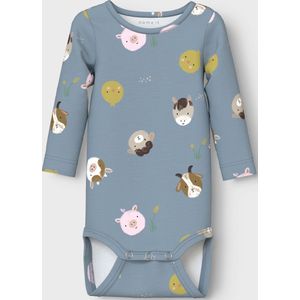 NAME IT Heren Nbmlarm Ls Body, Dusty Blue, Numeric_80, Dusty Blue., numeric_80
