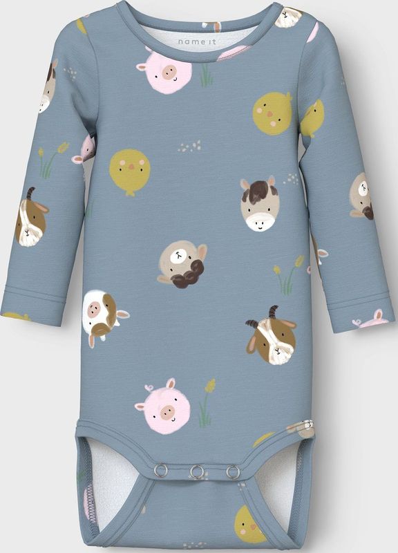 NAME IT Heren Nbmlarm Ls Body, Dusty Blue, Numeric_86, Dusty Blue., numeric_86
