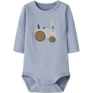 Name It - NbmLife - Romper L/S - Dusty Blue - Tractor