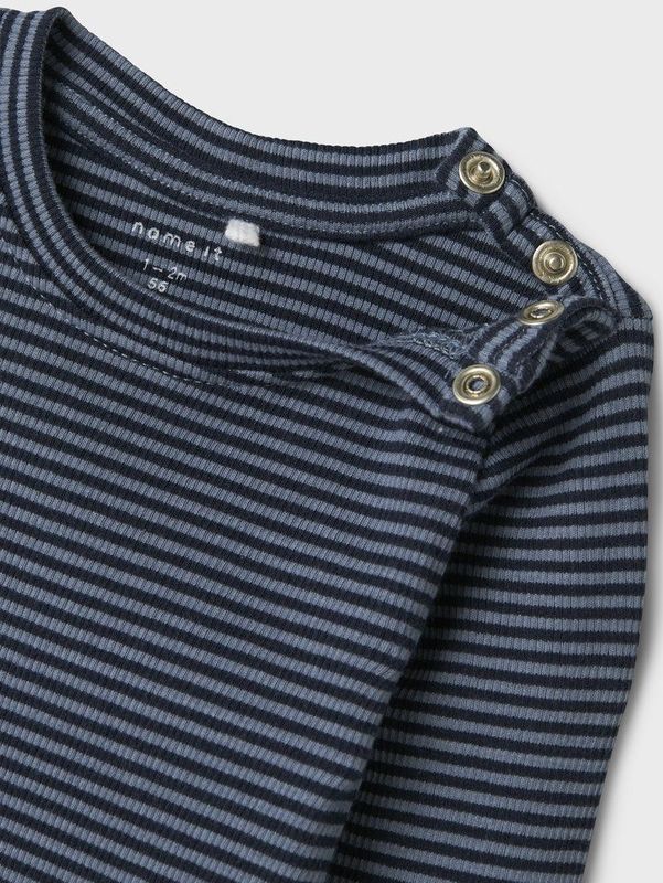 Lange Mouwen Romper - Boxpakje - O-hals - Drukknoopsluiting - Omgeslagen Manchetten