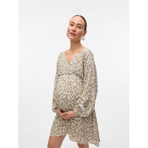 Vmmerika - Zwangerschapsjurk - V-Hals - Lange Mouwen - Knielengte - Regular Fit