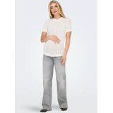 ONLY MATERNITY - Wide Leg Jeans - Grijs - Denim