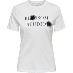 ONLY - ONLBLOSSOM - T-shirt - Zwart/Wit