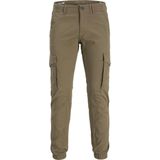 Jack and Jones Junior - Cargobroek - Groen - Geweven Stof