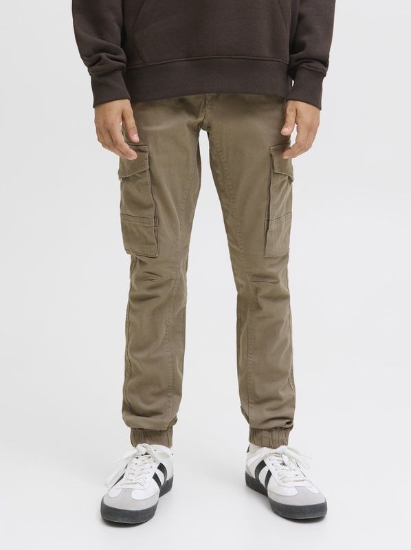 Jack and Jones Junior - Cargobroek - Groen - Geweven Stof