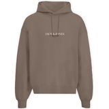 Jack & Jones - Jorbillyburg - Sweatshirt - Mocha Meringue - Volwassenen - Normale Pasvorm - Capuchon - Lange Mouwen