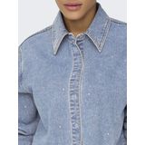 Onlmaggiemay - Denim Overhemd - Blauw - Katoen - Cropped Fit