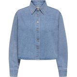 Onlmaggiemay - Denim Overhemd - Blauw - Katoen - Cropped Fit