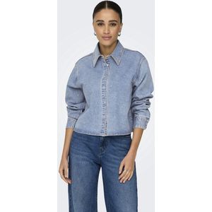 Onlmaggiemay - Denim Overhemd - Blauw - Katoen - Cropped Fit
