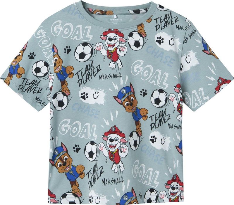 Name It - Nmmjubi Paw Nreg Ss Top - Vieux Blauw - Voor Jongens