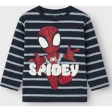 Name It - NMMJOSUE SPIDER NREG SS TOP MAR - Shirt met Lange Mouwen - Navy Blazer