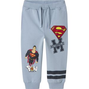 Joggingbroek - Blauw - Ongeborstelde Sweatstof - Geribde Randen