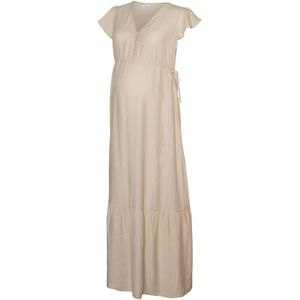 Mlflorence - Zwangerschapsjurk - V-Hals - Enkel Lengte - Regular Fit