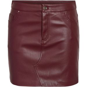 Noisy may - Nmkate Nw Pu Skirt - Windsor Wine - Dames Rok - Slim Fit