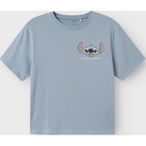 Stitch - T-shirt - Jersey - Blauw - Korte Mouwen - Ronde Hals