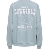 Only - Onlstina Lovely O-neck Box Swt - Lichtblauw - Dames Sweater