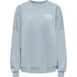 Only - Onlstina Lovely O-neck Box Swt - Lichtblauw - Dames Sweater