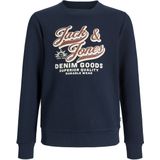 Jack & Jones - Sweatshirt - Blauw - Katoen - Ronde Hals