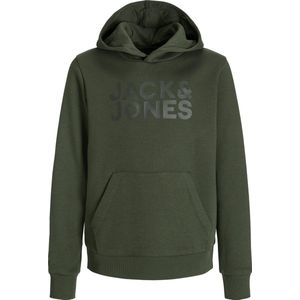 Jack and Jones Junior - Hoodie - Groen - Katoen - Lange Mouwen