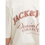 Jack & Jones Junior - JJEBRANDES BACKP RELAXED TEE SS SN JNR - T-shirt - Antique white