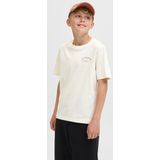 Jack & Jones Junior - JJEBRANDES BACKP RELAXED TEE SS SN JNR - T-shirt - Antique white