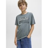JACK & JONES Junior - T-shirt - Blauw - Katoen - Relaxed Fit
