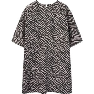 LMTD - NlfZebra - Jurk - Roze Marshmallow/Raven Zebra