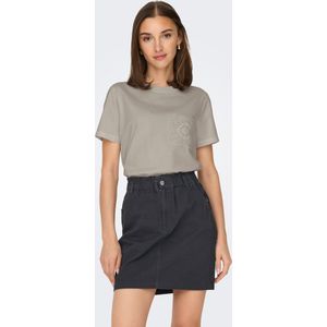 JDY - T-shirt - Kanten Detail - O-hals - Korte Mouwen - Regular Fit