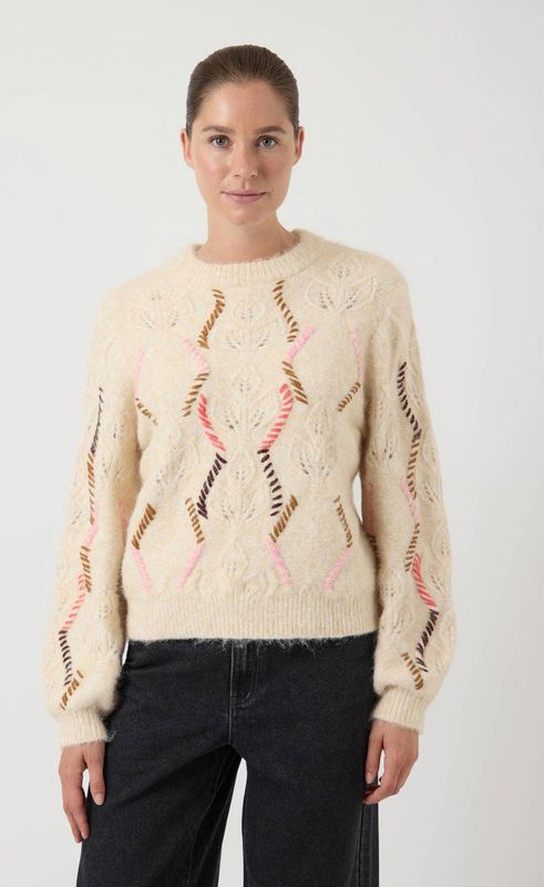 Y.A.S - Gebreide Trui - Ecru