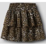 NAME IT - NKFLOTTA - Rok - Donkerbeige / Mosterd / Donkergroen / Wit