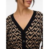 Vmcaria - Gebreid Vest - V-Hals - Lange Mouwen - Knoopsluiting - Lang - Regular Fit