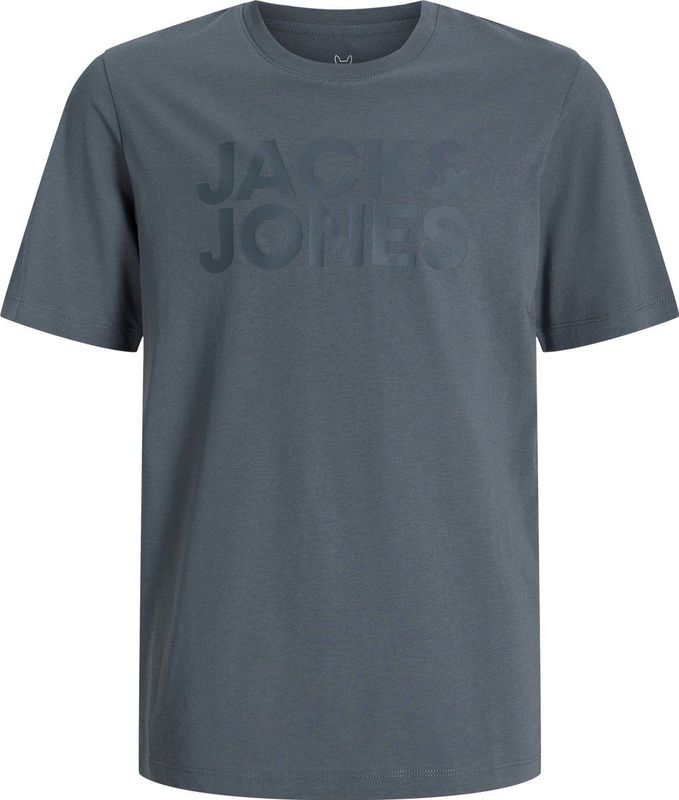 Jack & Jones - MINI Shirt - Donkergrijs - Kwartmouw - Ronde Hals