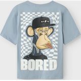 Bored Ape - T-shirt - Zwart - Jersey - Korte Mouwen