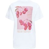 Only - Onlvivvi Life S/S Lovely TOP CS JRS - Top - Wit - 100% Katoen