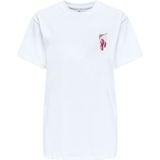 Only - Onlvivvi Life S/S Lovely TOP CS JRS - Top - Wit - 100% Katoen