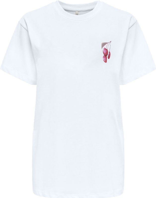 Only - Onlvivvi Life S/S Lovely TOP CS JRS - Top - Wit - 100% Katoen