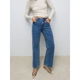 Awrena - Wide Fit Jeans - Stonewash - Mid Rise - Wide Leg Fit