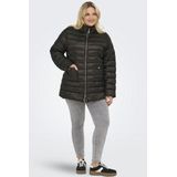 Carvega - Gequilte Jas - Lang - Hoge Opstaande Kraag - Ritssluiting - Voorzakken