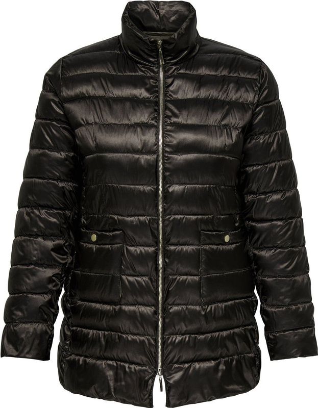 Carvega - Gequilte Jas - Lang - Hoge Opstaande Kraag - Ritssluiting - Voorzakken