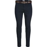 Chino Broek - Dark Navy - Slim Fit - Katoen - Riemlussen, Achterzakken