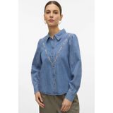 Vero Moda - Vmtolla Ls Shirt - Blouse - Medium Blue Denim