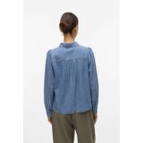 Vero Moda - Vmtolla Ls Shirt - Blouse - Medium Blue Denim