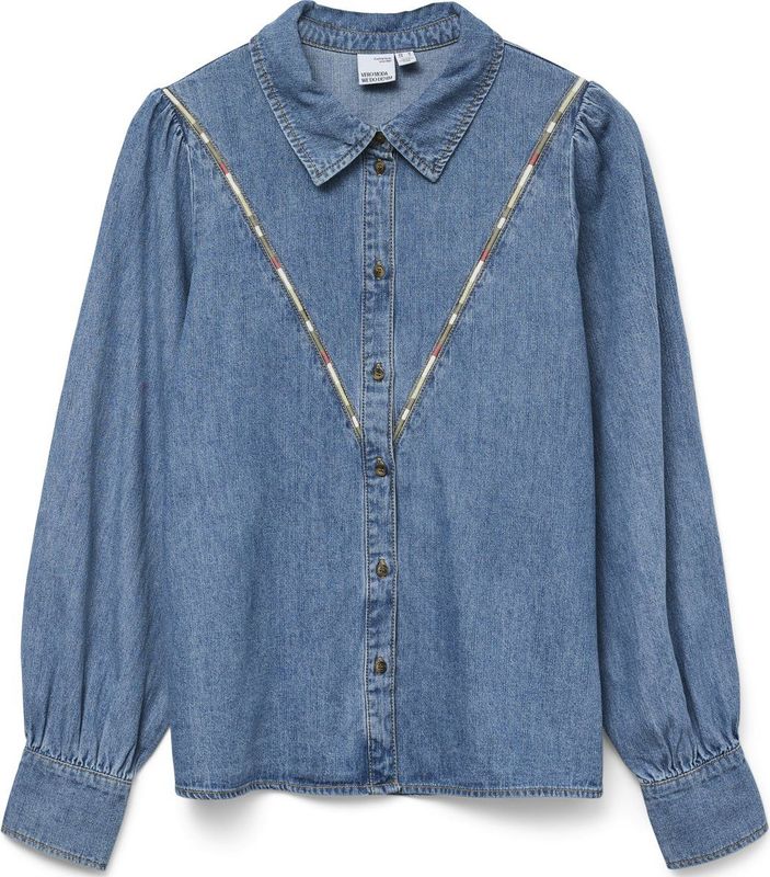 Vero Moda - Vmtolla Ls Shirt - Blouse - Medium Blue Denim
