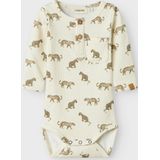 Lange Mouwen Romper - Jersey - Met All-over Print - Knoopsluiting - Borstzakken