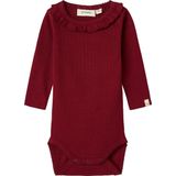 Romper - Lange Mouwen - Jersey - Drukknoopsluiting bij de Schouder - Ruches
