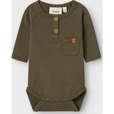 Biologisch Katoen - Romper - Jersey - Lange Mouwen - Knoopsluiting