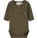 Biologisch Katoen - Romper - Jersey - Lange Mouwen - Knoopsluiting