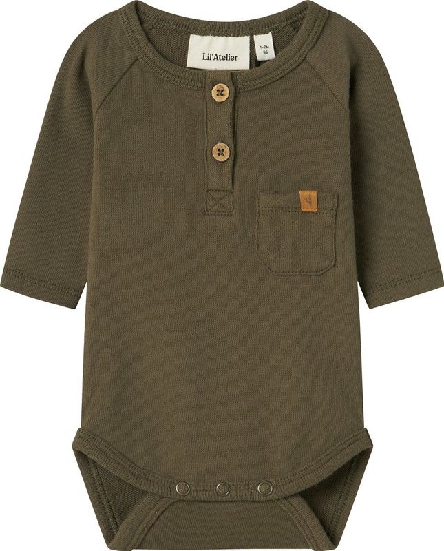 Biologisch Katoen - Romper - Jersey - Lange Mouwen - Knoopsluiting